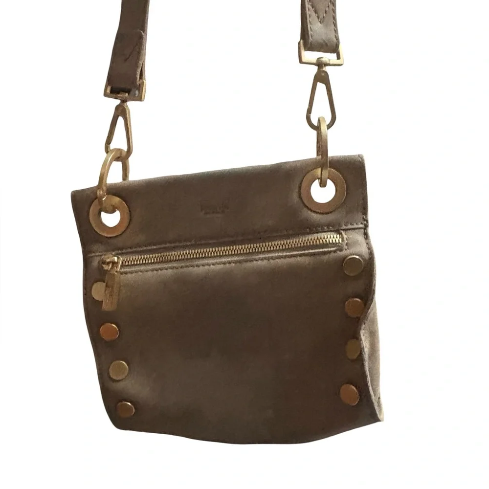 Hammitt Tony Small Pewter/Brushed Gold Red Zip - Picture 5 of 15